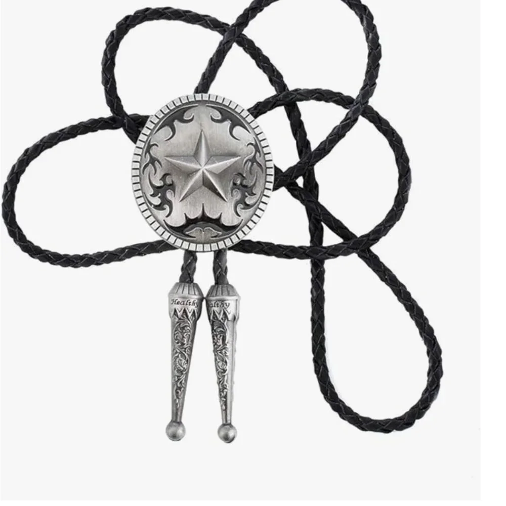 Western Pattern Deer bolo tie